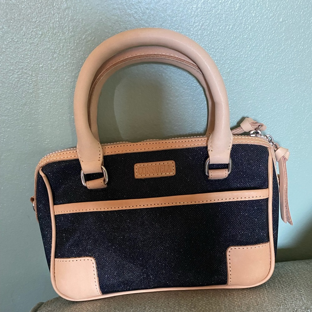 Consuela Black and Tan Tote Bag